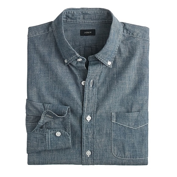Slim Indigo Japanese Chambray Shirt - Picture 1 of 4